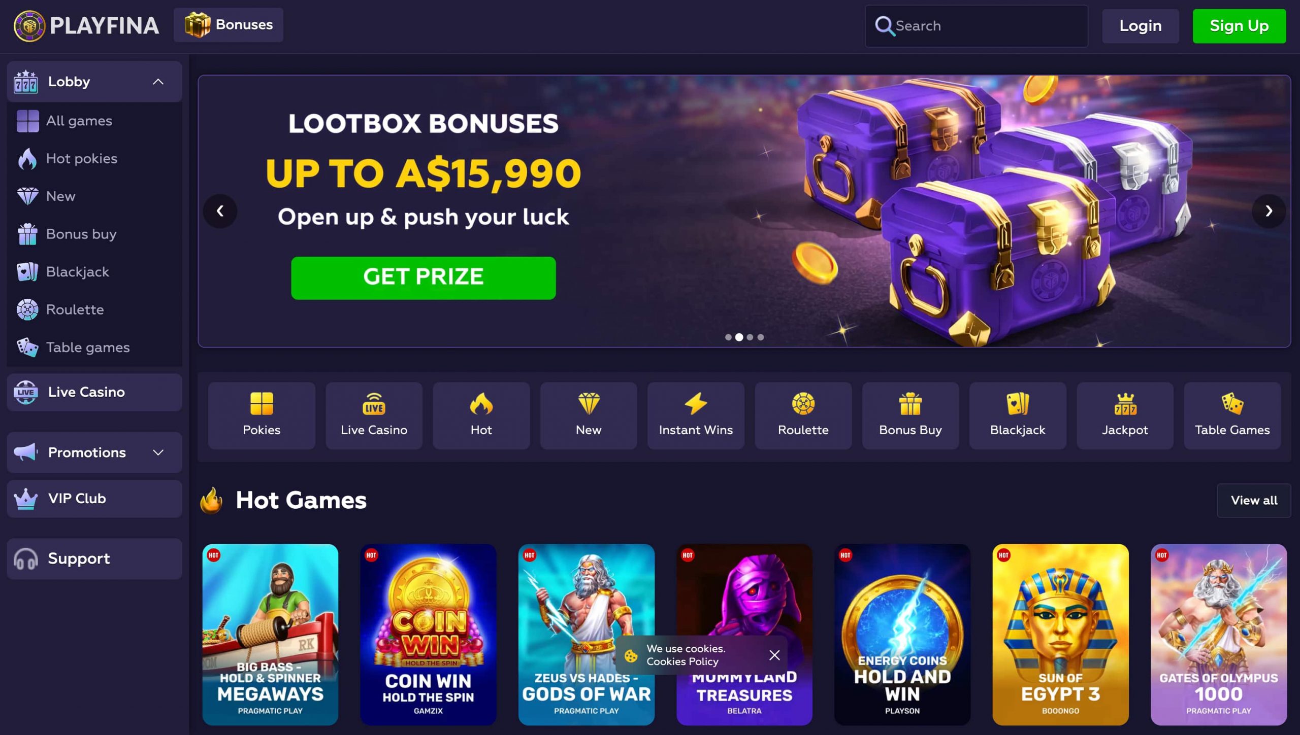 Playfina online casino Australia